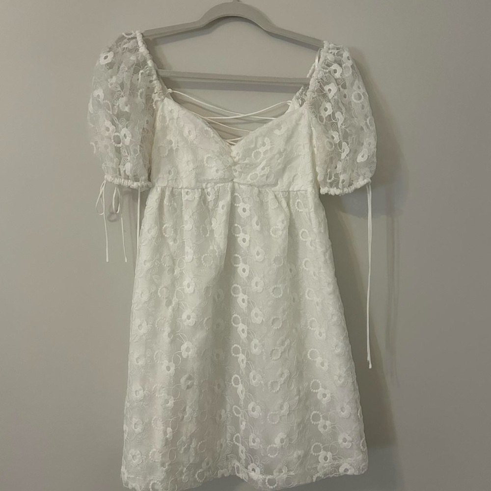 Mustard Seed White Smocked Dress
